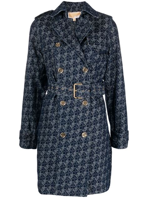 michael kors women trench coat|michael kors denim trench coat.